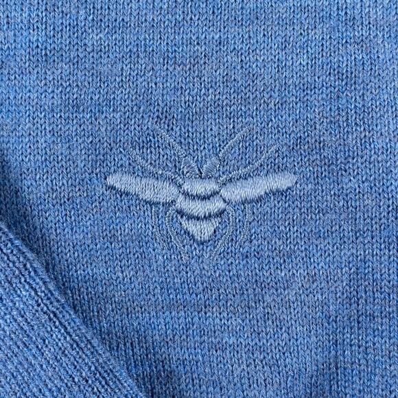 Dior Virgin Wool V-Neck Sweater Men's Small Blue - Picture 3 of 8